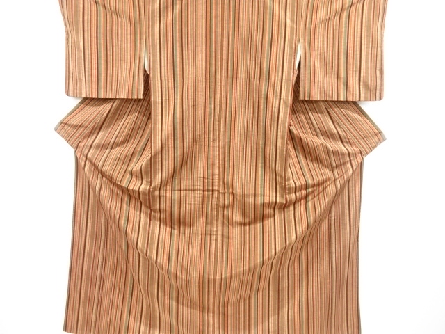 JAPANESE KIMONO / TSUMUGI / WOVEN STRIPE